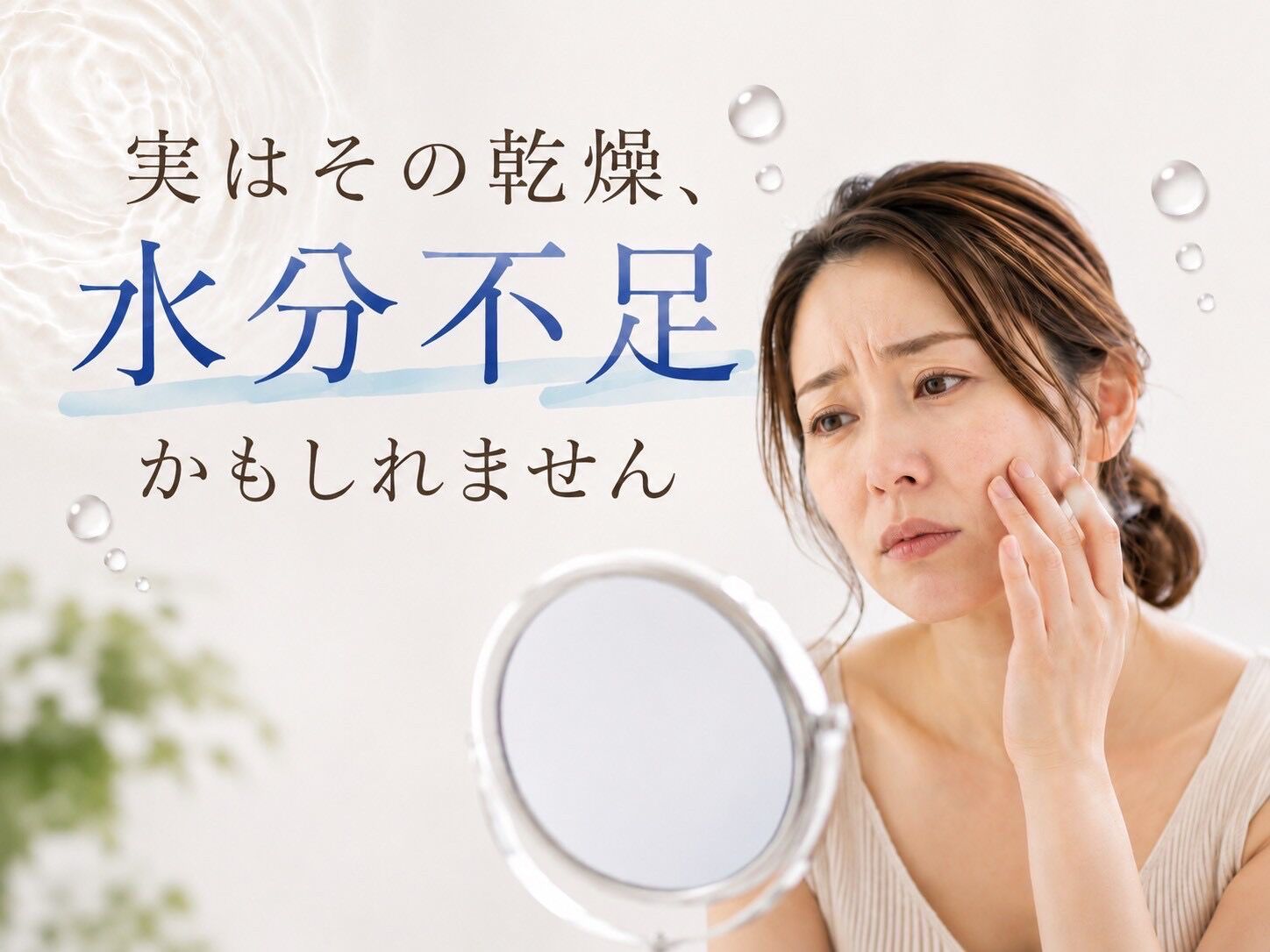 『保湿してるのに乾燥する・・・』その原因〝水分不足″かもしれません